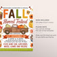 a flyer for a fall harvest festival