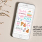 Pizza and Cake Birthday Party Invitation Editable Template, Kids Cake Decorating Chef Baking Cupcake Pizzeria Party Invite, Sweets Evite