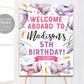 Airplane Birthday Party Welcome Sign Editable Template