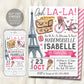 Paris Theme Birthday Invitation Editable Template