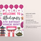 Hibachi Birthday Welcome Sign Editable Template, Girl Hibachi Japanese Restaurant Party Poster, Japan BBQ Dinner For Kids Adults Asian Decor