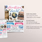 Adventure Awaits Travel Joint Siblings Birthday Invitation Editable Template, Twin Girl Boy Around the World Party Invite, Vintage Map Evite