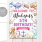 Under The Sea Birthday Welcome Sign Editable Template