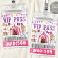 Circus Birthday All Star VIP Pass Editable Template