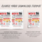 Movie and Pajamas Birthday Invitation Editable Template, Unisex Slumber Party Popcorn Cinema Movie Ticket Invite, Sleepover Kids Evite