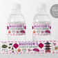 Hibachi Water Bottle Labels Editable Template