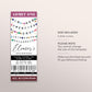 In My Twenties Era Ticket Invitation Editable Template, Friendship Bracelet Birthday Era Party Invite, Twentieth 20th Birthday Eras Evite