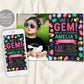Gems Birthday Invitation With Photo Editable Template