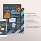 Waffles and Pajamas Party Birthday Invitation Editable Template, Boy Waffle And PJs Slumber Party Invite, Breakfast Brunch Sleepover Evite