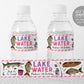 Fishing Water Bottle Labels Editable Template