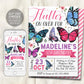 Butterfly Birthday Invitation Editable Template