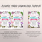 Reptiles Birthday Invitation Editable Template, Girl Reptile Nature Theme Party Invite, Kids Snake Lizard Frog Creepy Crawly Outdoor Evite