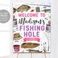 Fishing Birthday Welcome Sign Editable Template