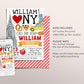New York City Birthday Invitation Editable Template, Unisex NYC Party Invite, Big Apple Kids Tween Teen Evite, Pretzel Pizza Taxi Printable
