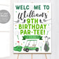 Golf Birthday Welcome Sign Editable Template