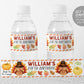 Little Turkey Water Bottle Labels Editable Template