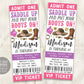Rodeo Birthday Ticket Invitation Editable Template