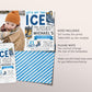 Ice Skating Birthday Invitation With Photo Editable Template, Boy Ice Hockey Skating Party Invite, Let's Hit The Ice Sports Skate Rink Evite