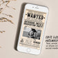 Graduation Wanted Poster Invitation Editable Template, Senior Graduation Announcement Party Newspaper Invite, Grad College High School Evite