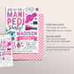 Mani Pedi Birthday Party Invitation Editable Template, Manicure Pedicure Spa Day Birthday Invite, Girl Pamper Party Glam Nail Salon Party