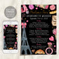 Paris Bachelorette Itinerary Editable Template