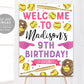 Softball Birthday Welcome Sign Editable Template