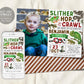 Reptile Birthday Invitation With Photo Editable Template
