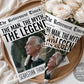 The Man The Myth The Legend Retirement Bouquet Wrap Editable Template