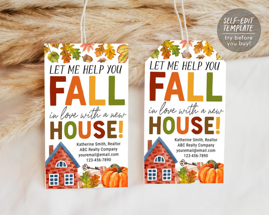 Fall Realtor Pop By Tag Editable Template