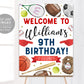 Sports Birthday Welcome Sign Editable Template