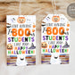 Student Appreciation Halloween Gift Tag Editable Template