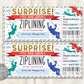 Ziplining Ticket Gift Certificate Ticket Editable Template