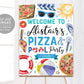 Pizza Pool Party Welcome Sign Editable Template