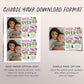 Frog Joint Siblings Birthday Invitation With Photo Editable Template, Girl Boy Twins Hop On Over Frogs Party Invite, Kids Pond Nature Evite