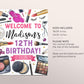 Spa Day Birthday Welcome Sign Editable Template, Makeup Pamper Party Glamour Poster, Glitz and Glam Teen Tween Makeover Blow Out Banner