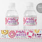 Donut Pool Party Water Bottle Labels Editable Template