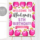 Apple Birthday Welcome Sign Editable Template