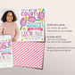 Pickleball Birthday Invitation With Photo Editable Template, Girl Lets Hit the Court Theme Party Invite, Sports Pickleball Theme Evite