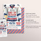 Hockey End of Season Sports Banquet Invitation Editable Template, Ice Hockey Jersey Awards Night Ceremony, Team Party Senior Parent Ceremony
