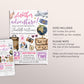 Going Away Farewell Moving Away Invitation Editable Template, Goodbye Party Invite For Her, Adventure Travel Around the World Map Evite