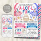 Axolotl Joint Siblings Birthday Invitation Editable Template