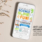 Science Slime Birthday Invitation Editable Template, Boy Scientist Slime Experiment Party Invite, Kids Professor Science Lab Party Evite