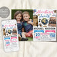 Adventure Awaits Travel Joint Siblings Birthday Invitation With Photo Editable Template