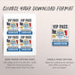 Movie Night VIP Pass Editable Template, Boy Movie Party All Access Pass, Hollywood Popcorn Party Name Insert, ID Badge VIP Insert Lanyard