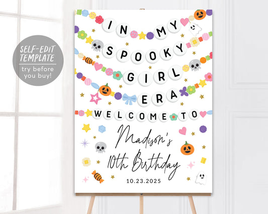 In My Spooky Girl Era Welcome Sign Editable Template