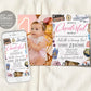 What A Onederful World First Birthday Invitation With Photo Editable Template