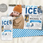 Ice Skating Birthday Invitation With Photo Editable Template