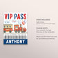 Train Birthday VIP Pass Editable Template, Unisex Train Party Pit Crew Party, First Class All Access Guest Name Tag Insert ID Badge Lanyard