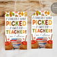 Fall Teacher Appreciation Gift Tags Editable Template