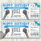 Birthday Voice Lessons Gift Certificate Editable Template